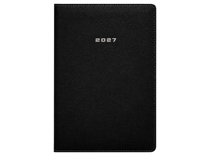 Agenda anual 2027 B5 Campus St. Tropez - semana vista, tapa PVC tacto cuero, negro