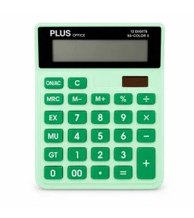 Calculadora de sobremesa Plus Office SS-COLOR 5 – 12 dígitos, verde