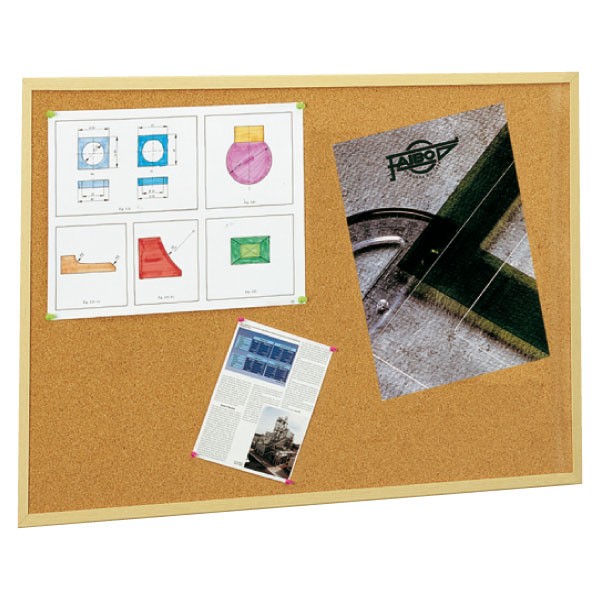 Tablero de corcho Faibo – marco de madera