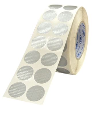 Rollo 3000 uds. de Círculos Cinta Americana Gris - 30 mm