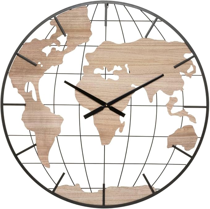 Reloj Mapa Mundi 60×2,5×60 cm – Modelo ZD‑210116 