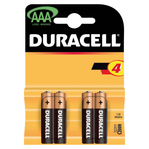 Pilas AAA LR03 Duracell Plus Power – pack 4 uds