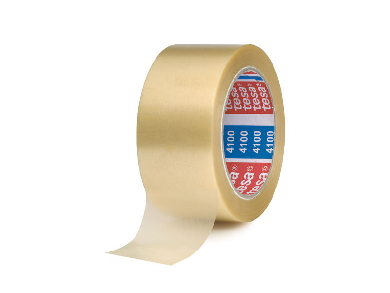 Rollo precinto PVC rugoso transparente Tesa – 66 mm×50 m