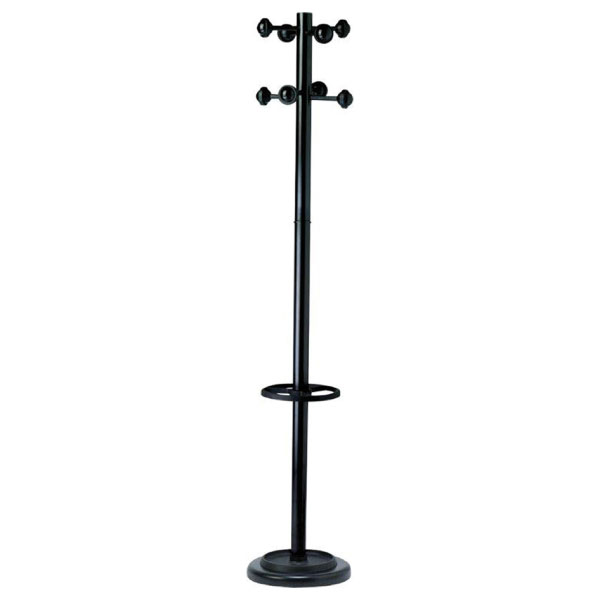 Perchero de pie Unilux – negro, 8 colgadores