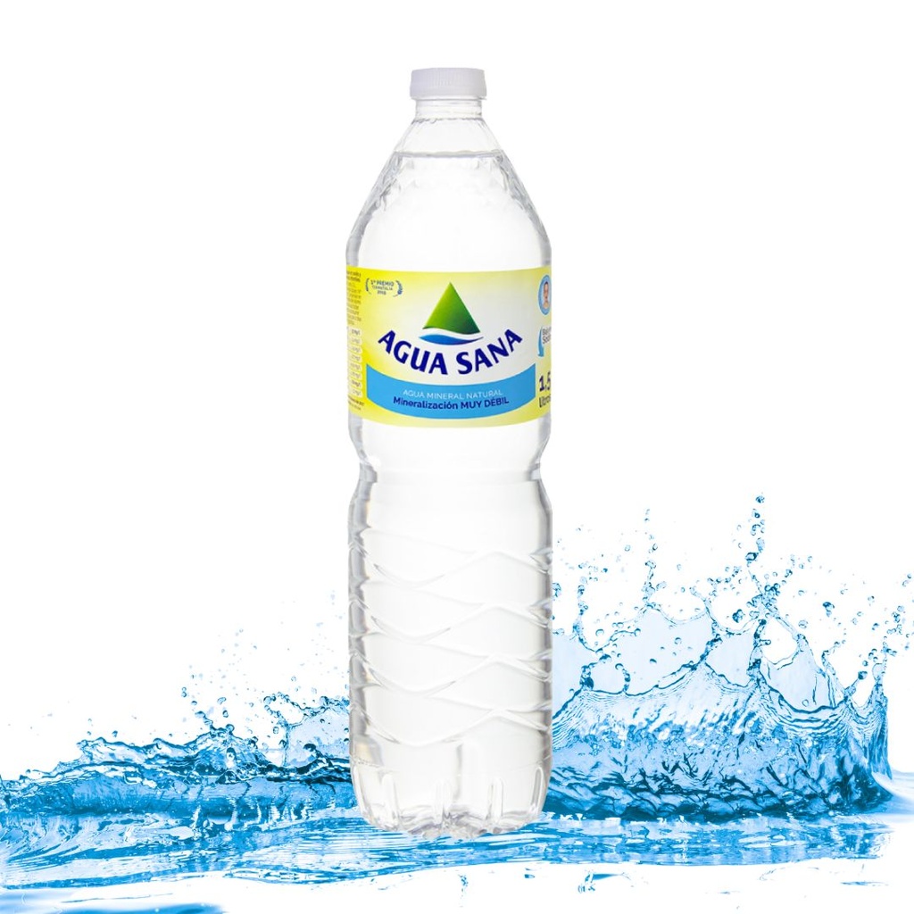 Agua mineral natural Agua Sana – 6 uds, 1,5 l