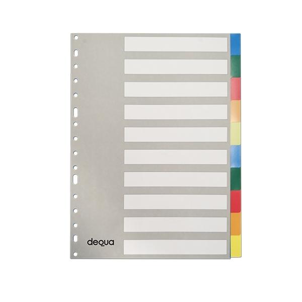 Separadores A4 de PP Dequa – 10 pestañas