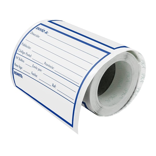 [MOACP16413 - 030470] Etiquetas adhesivas envío Dohe – rollo 200 uds, 102×82 mm[16413] 