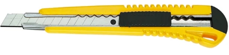 CUTTER PEQUEÑO 9mm AMARILLO/NEGRO PLUS OFFICE PREMIUM Ref. 040433
