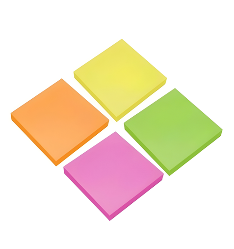 Notas adhesivas colores neón – 76×76 mm