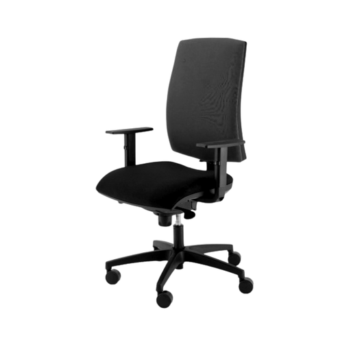 [SILLA-SISARGA] Silla de oficina Sisarga – sincro, respaldo regulable, brazos regulables 1D, tapizado Bondai negro