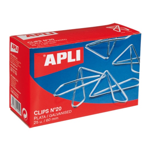 [MODSV0062 - 021533] Clips mariposa Apli – nº 10, caja 50 uds[11914] 