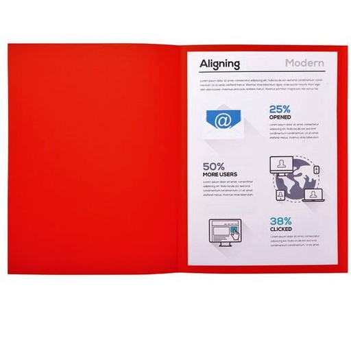 [MOEXA0008] Subcarpetas 24×32 cm Exacompta Foldyne – 170 g/m², rojas, pack 100 uds[420012E] 