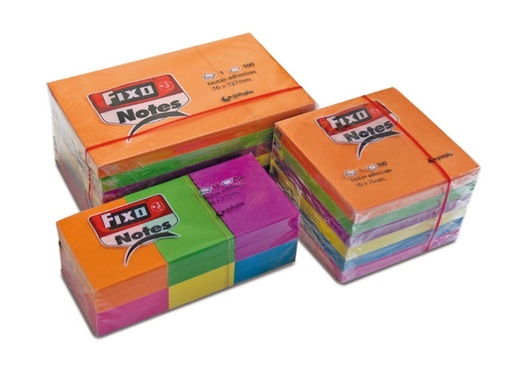 [MOGPL0002] Notas adhesivas Fixo Notes – 38×51 mm, colores neón, pack 12 tacos[65005380] 
