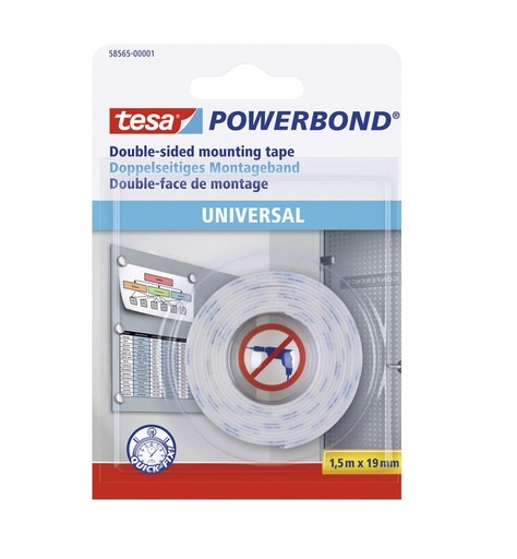 [MOTESA0082] Cinta adhesiva doble cara Tesa – 19 mm × 1,5 m[R.58565-00001-00] 