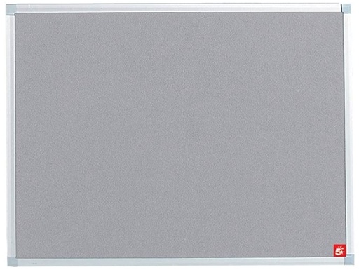 [ADT397786] Tablero de corcho – tapizado, marco de aluminio, gris, 60×90 cm[397786] 