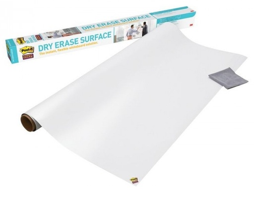 [ADT919576] Pizarra blanca adhesiva Post‑it Super Sticky – 121,9×182,9 cm, rollo, removible[70006850740] 