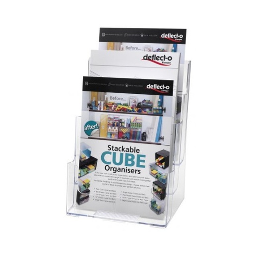 [ADTD3498579] Portafolletos Deflecto sobremesa o mural A4 vertical – 3 departamentos (Ref. 77301)[77301] 