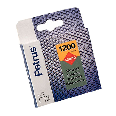 CAJA DE 5000 GRAPAS PETRUS - 530/8, 530/10 o 530/12