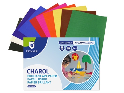 [MEDSV0102] Bloc Papel Charol Bismark Folio - 10 Hojas [05977 / 313634] 