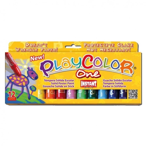 [MEDUN0050 - 012358] Témpera sólida Playcolor Basic – 12 uds[10731] 