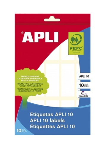 [MOACP01640 - 035315] Etiquetas adhesivas Apli – 19×27 mm, blancas, 250 uds[01640] 