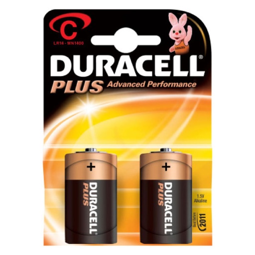 [MODUR0011] Pilas tipo C LR14 Duracell Plus Power – pack 2 uds[940280] 
