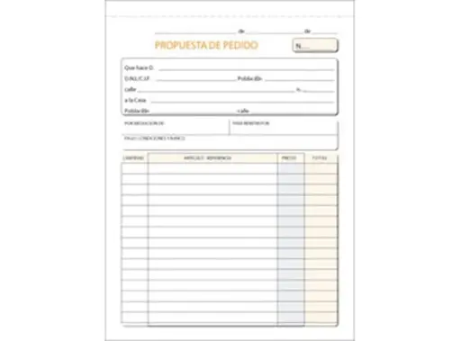 [TLDQA0050] Talonario de pedido T-71 cuarto – natural, 2 H[001393] 