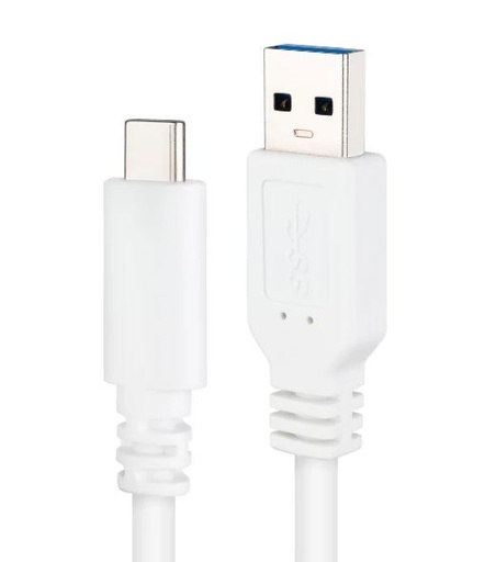 [10.01.4001-W] Cable USB 3.1 Gen2 Nanocable – USB‑C a USB‑A, blanco, 1 m