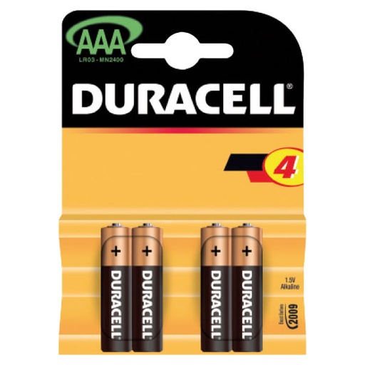 [MODUR0009] Pilas AAA LR03 Duracell Plus Power – pack 4 uds[303132] 