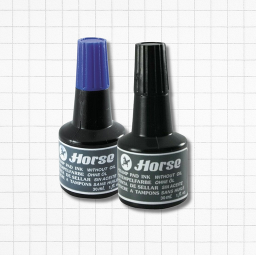 Tinta Tampón Negro HORSE - 30 ml 