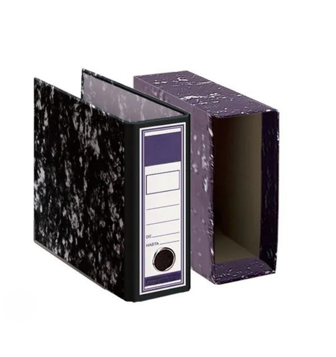 Archivador A-Z jaspeado – 75 mm, 2 anillas, sin rado