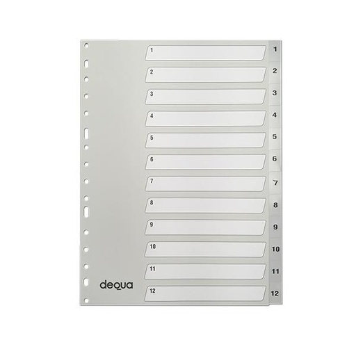 Indice numérico 12 posiciones a4 150 micras 1‑12