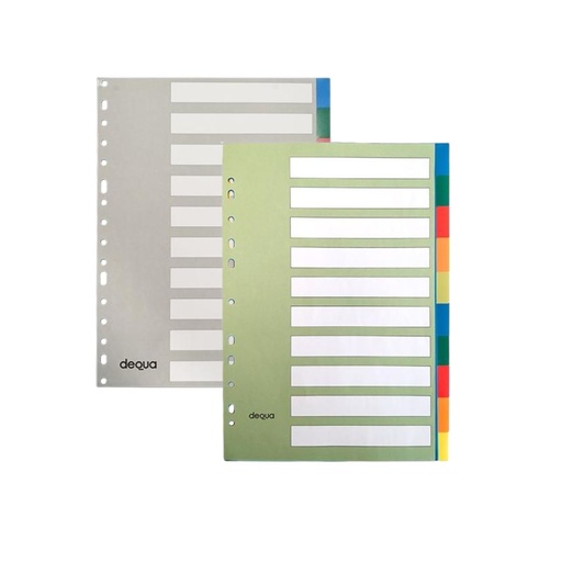 Juego Separadores PP - 10 Pestañas Dequa