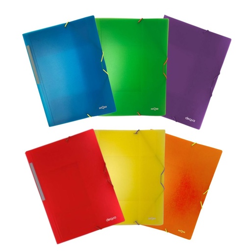 Carpeta Polipropileno Folio - 3 Solapas, con Gomas