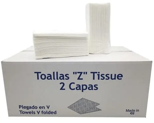 [ALMAS002211 - 1980] Toallitas zig‑zag – 2 capas, 20 cajas de 200 uds[CEL236] 