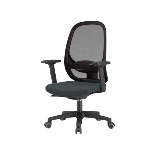 [SILLA-SAN SIMON] Silla de oficina San Simón – malla negra, mecanismo sincro 5 posiciones, regulación lumbar, brazos regulables 1D