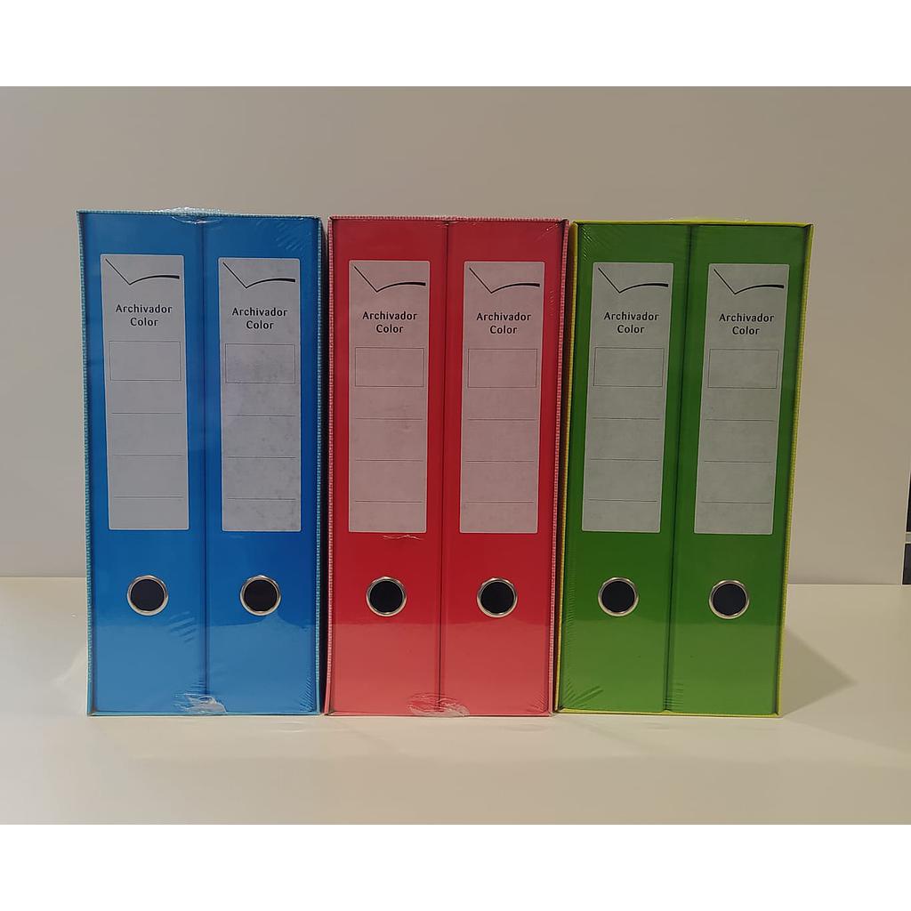 MÓDULOS CARTÓN 2 ARCHIVADORES Fº, LOMO 70MM COLORES SURTIDOS R.67690-