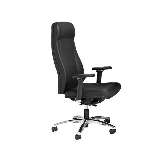 [10031AT-PUME-NEG] Sillón Tritón Tapizado Polipiel Negro  – Confort y ergonomía para oficinas y empresas
