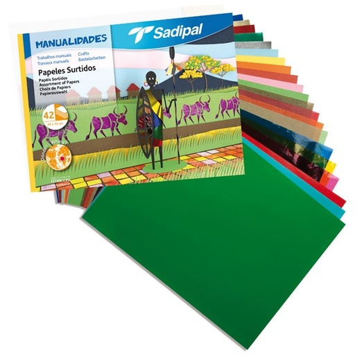 [MEDSV0083 - 013590] Bloc de manualidades Fabriano – 42H, cartulina/seda/charol/celofán/metalizada[S0400001] 