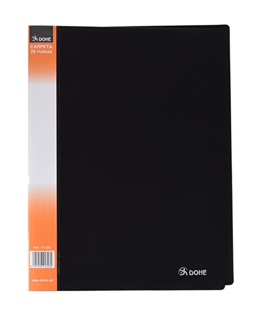 TARIFARIO DE 20 FUNDAS A4 LOMO PERSONALIZABLE NEGRO XS Ref. 98140210