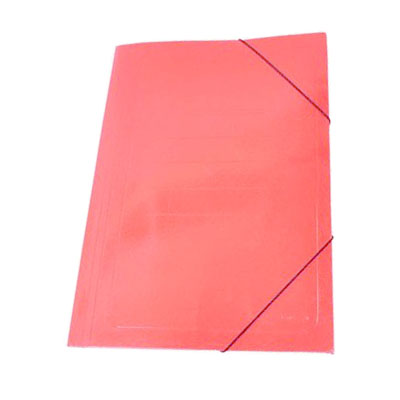 CARPETA DE CARTON 450grs FOLIO CON SOLAPA Y GOMA ROJO FABRISA Ref. 15826
