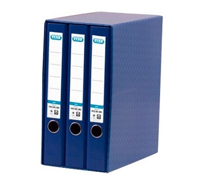 MODULO DE 3 ARCHIVADORES A4 LOMO ESTRECHO AZUL Ref. 100580056