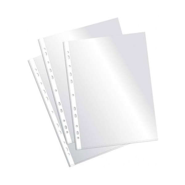 CAJA DE 100 FUNDAS MULTITALADRO PIEL NARANJA ESTANDAR 60mic A4 PARDO Ref. 6032