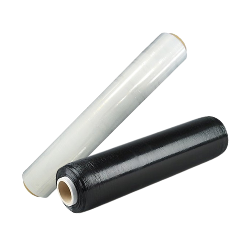 Rollo de film extensible - Negro, Transparente