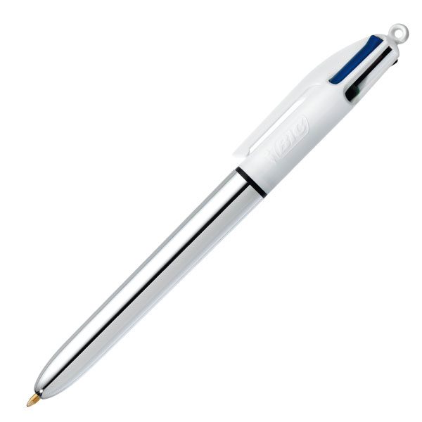 BOLIGRAFO BIC 4 COLORES SHINE PLATA Ref. 982873