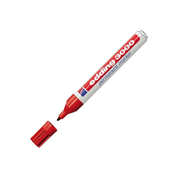 EDDING 3000-02 ROTULADOR PERMANENTE 1,5-3mm ROJO