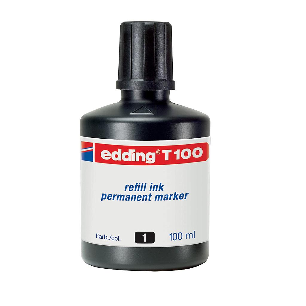BOTE DE 100ml TINTA PERMANTENTE EDDING T100-01 NEGRO