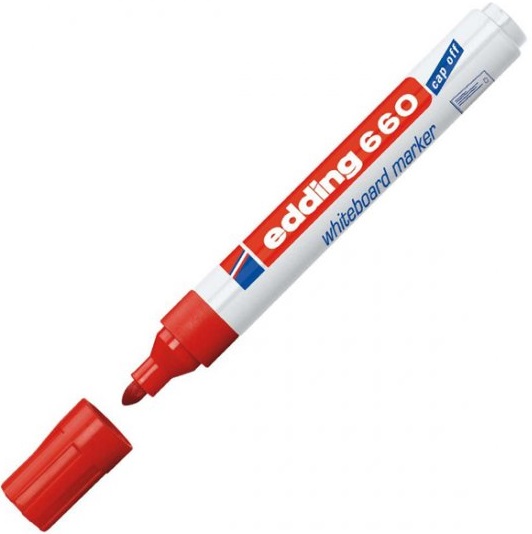 ROTULADOR  PIZARRA 1,5-3mm EDDING 660-02 ROJO