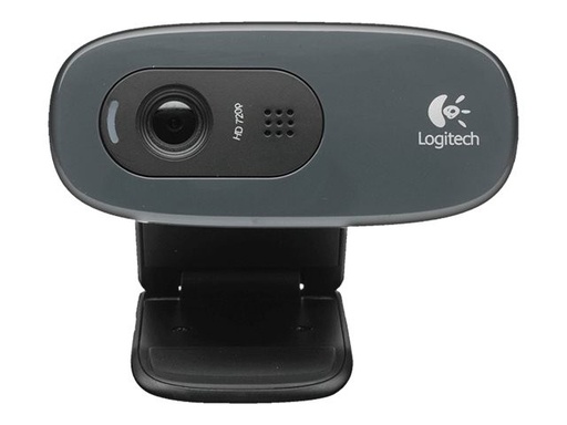 [960-001063] Logitech C270 – Webcam HD 720p USB, 3 MP, color negro, ideal para videollamadas y oficina[C270] 