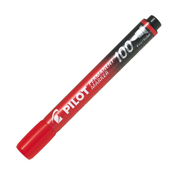 ROTULADOR PERMANENTE PUNTA REDONDA PILOT SCA-100 ROJO